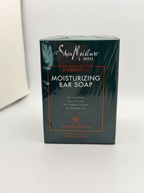 SheaMoisture Men Raw Shea Butter & Mafura Oil Moisturizing Bar Soap 8 Oz 2 Pack